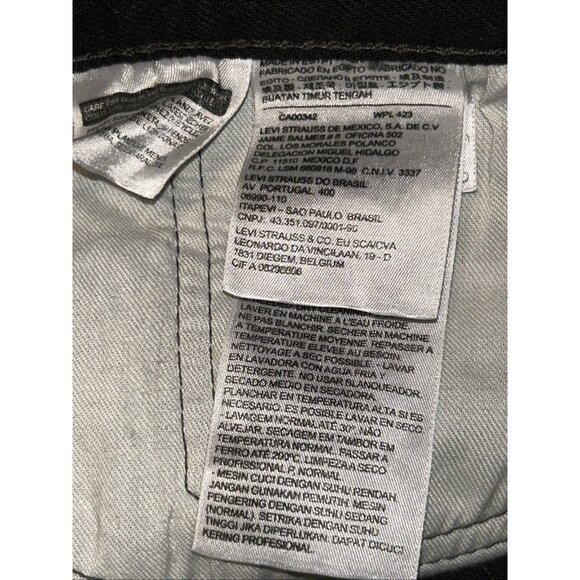 NWT Levi Men's 501 Straight Leg Black Jeans Size 34x32 Red Tab - Picture 7 of 9